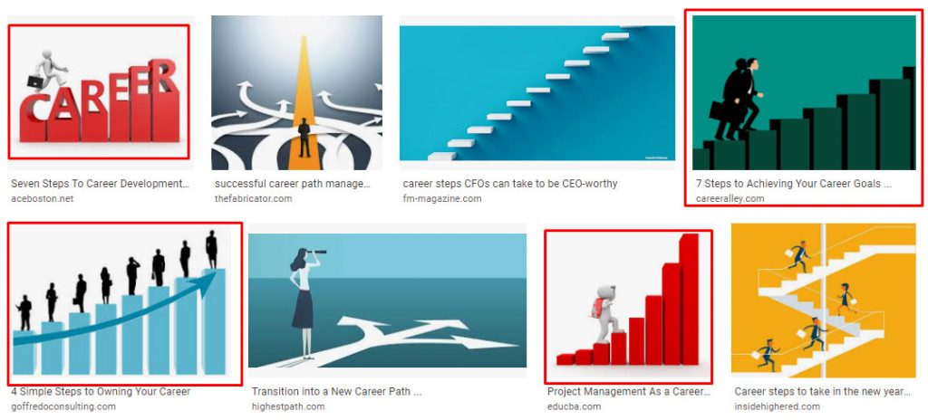 Google Images results for "career steps"