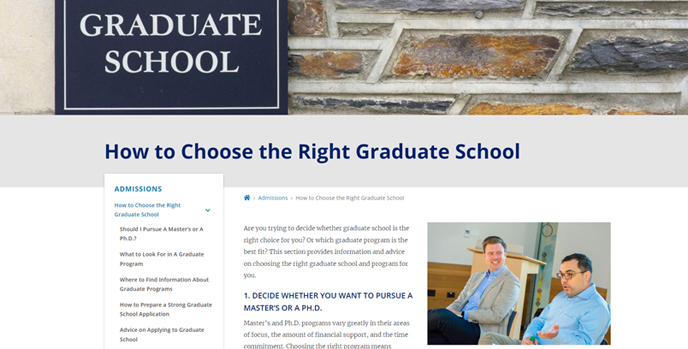 how to choose the right graduate school