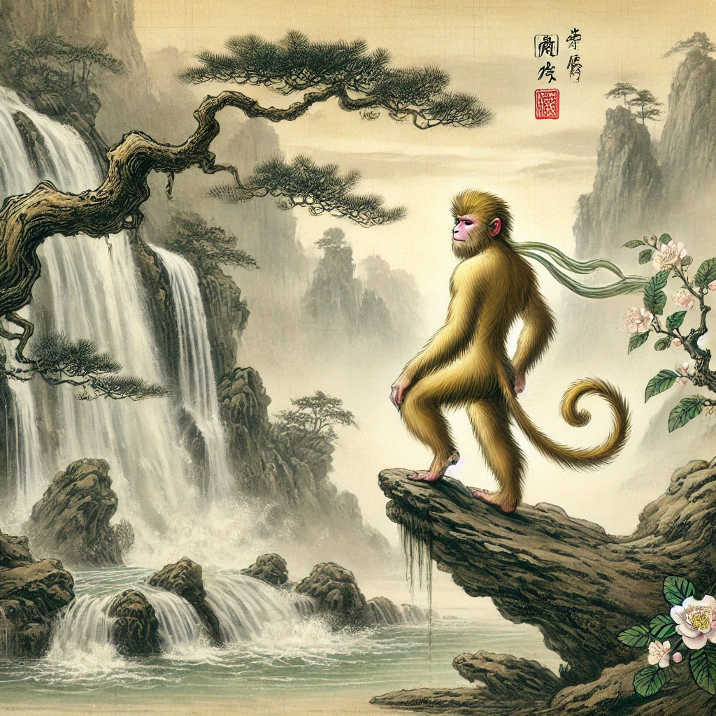 AI-generated image of the monkey king