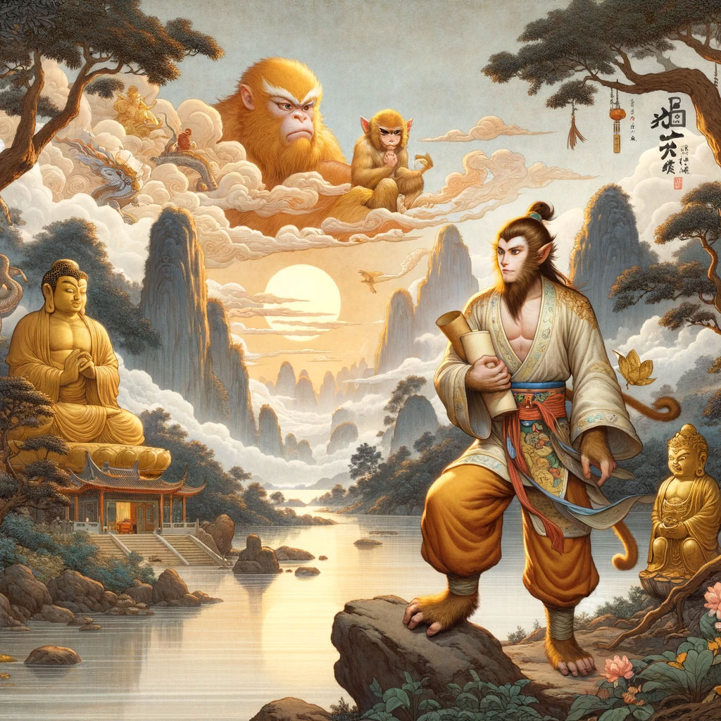 AI-generated image of the monkey king