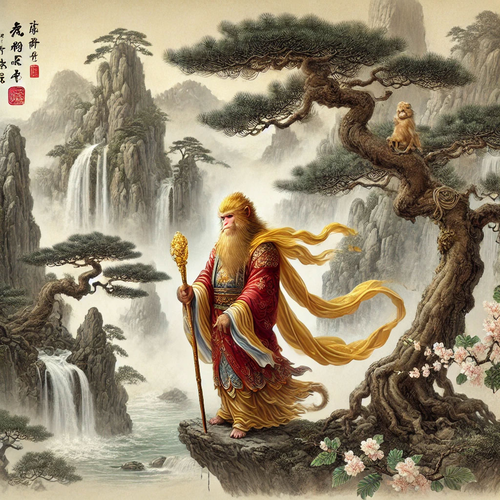 AI-generated image of the monkey king