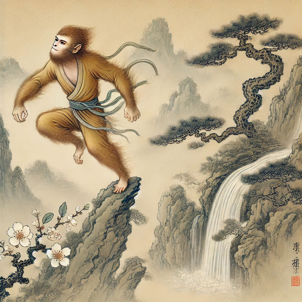 AI-generated image of the monkey king